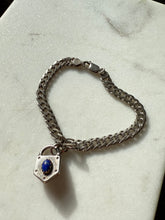 Load image into Gallery viewer, Lapis Sterling Silver Bracelet 8”
