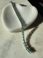 Load image into Gallery viewer, Blue Sterling Silver Tennis Bracelet 7.5”
