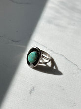 Load image into Gallery viewer, Vintage Turquoise Sterling Silver Ring Size 6.5
