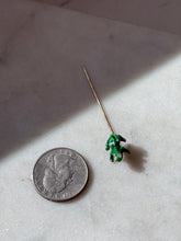 Load image into Gallery viewer, Victorian Enamel Frog 14k Gold Stick Pin
