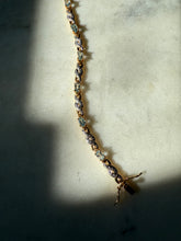 Load image into Gallery viewer, Blue Topaz Gold Vermeil Tennis Bracelet 7”
