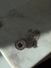 Load image into Gallery viewer, Tourmaline Opal &amp; Amethyst Sterling Silver Necklace 17”
