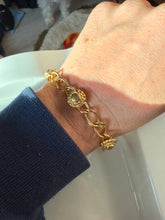 Load image into Gallery viewer, Vintage Gold Plated Bracelet 7.25”
