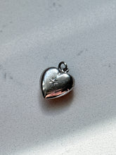 Load image into Gallery viewer, Vintage Sterling Starburst Heart Charm

