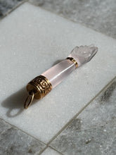 Load image into Gallery viewer, Chalcedony 18k Gold Mano Figa Pendant
