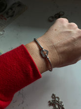 Load image into Gallery viewer, CZ Heart Sterling Silver Cuff Bracelet
