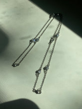 Load image into Gallery viewer, Station Chain CZ Sterling Silver Necklace
