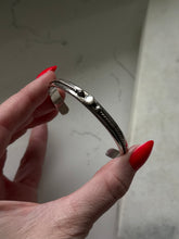 Load image into Gallery viewer, Vintage Artist Signed Mother of Pearl Sterling Cuff Bracelet
