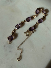 Load image into Gallery viewer, Amethyst 1/20 12k Gold Fill Bracelet 6.75”
