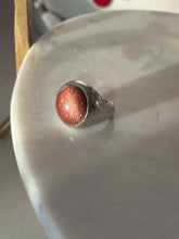 Load image into Gallery viewer, Vintage Sunstone Sterling Silver Ring Size 7.5

