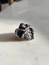 Load image into Gallery viewer, Vintage Art Nouveau Lady Sterling Ring Size 6.25
