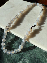 Load image into Gallery viewer, Agate Beaded Sterling Silver Necklace 18”
