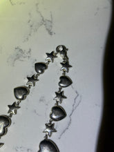 Load image into Gallery viewer, Chunky Vintage Mexican Sterling Silver Heart &amp; Star Necklace
