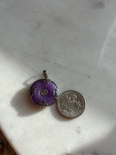 Load image into Gallery viewer, Dyed Purple Jade Sterling Silver Pendant
