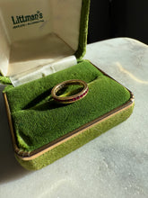 Load image into Gallery viewer, Synthetic Red Stone 14k Gold Band Size 4.75

