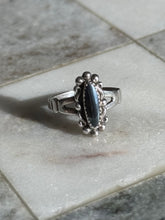 Load image into Gallery viewer, Vintage Hematite Sterling Silver Ring Size 6.25
