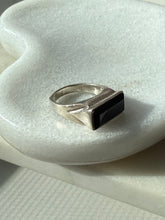 Load image into Gallery viewer, Vintage Black Onyx sterling Silver Ring Size 6.5

