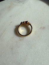 Load image into Gallery viewer, y2k Garnet &amp; Citrine Gold Vermeil Ring Size 6.25
