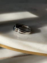 Load image into Gallery viewer, Blue Sapphire Sterling Silver &amp; 14k Gold Ring Size 9
