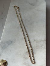 Load image into Gallery viewer, Italian Gold Vermeil Rope Necklace 18”
