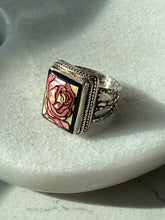Load image into Gallery viewer, Rose Sterling Silver Ring Size 7
