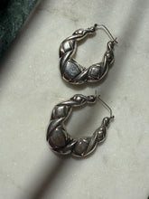 Load image into Gallery viewer, Vintage Chunky Sterling Silver Hoops
