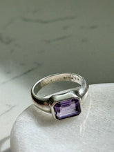 Load image into Gallery viewer, Amethyst Sterling Silver Ring Size 8
