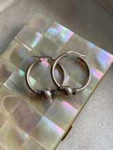 Load image into Gallery viewer, Vintage Sterling Silver Gypsy Hoops
