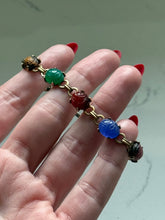 Load image into Gallery viewer, Vintage 1/20 12k Gold Fill Scarab Beetle Bracelet 6.75”
