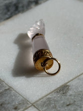 Load image into Gallery viewer, Chalcedony 18k Gold Mano Figa Pendant
