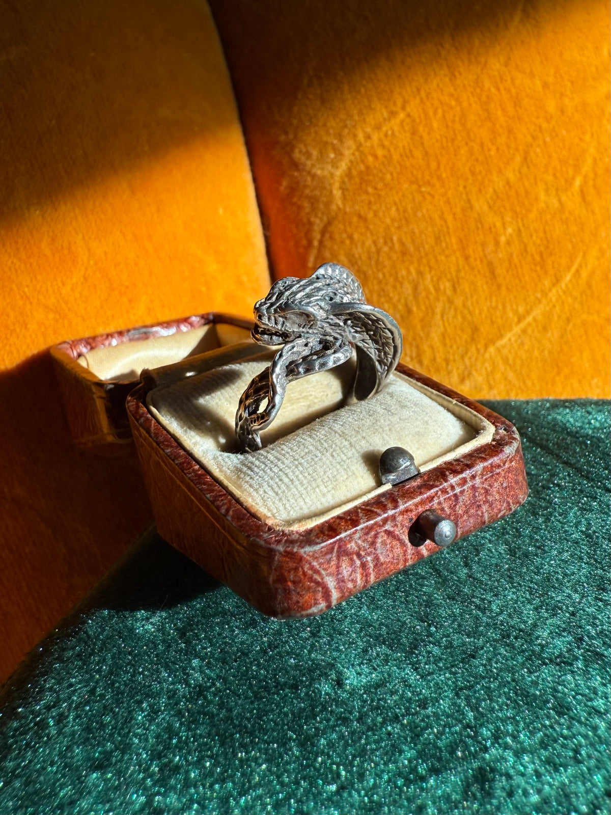 Snake Sterling Silver Ring Size 8.75