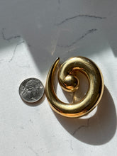 Load image into Gallery viewer, Monet Gold Plated Vintage Spiral Brooch
