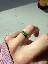 Load image into Gallery viewer, Rainbow Sterling Silver Ring Size 6
