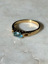 Load image into Gallery viewer, Blue Topaz Gold Vermeil Ring Size 9

