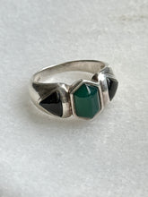Load image into Gallery viewer, Black Onyx &amp; Chalcedony Ring Size 6.75

