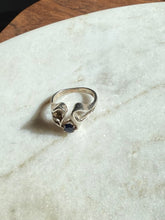 Load image into Gallery viewer, Natural Blue Sapphire Sterling Silver Ring Size 6.5

