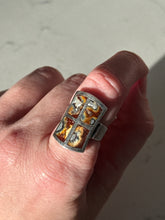 Load image into Gallery viewer, Vintage Mother of Pearl Sterling Silver Ring Size 6.75
