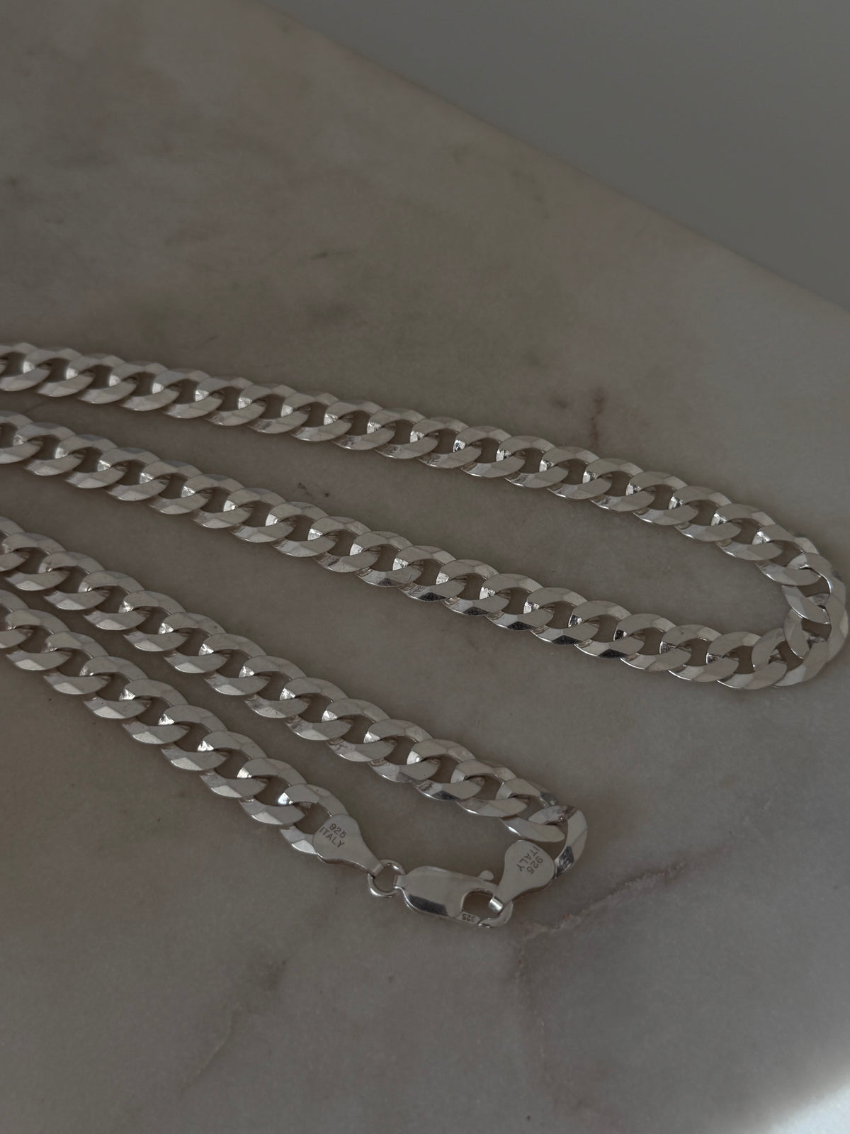 Vintage Sterling Silver Cuban Chain 22”