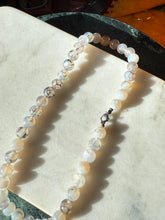 Load image into Gallery viewer, Agate Beaded Sterling Silver Necklace 18”

