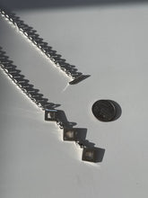 Load image into Gallery viewer, Vintage Square Lariat Solid Sterling Silver Cable Chain 15.5”
