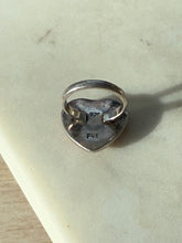Load image into Gallery viewer, Mosaic Inlay Sterling Silver Heart Ring Size 6.5
