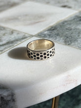 Load image into Gallery viewer, Black Enamel Sterling Silver Band Size 5
