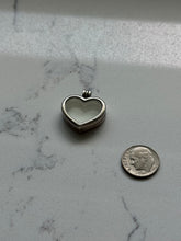 Load image into Gallery viewer, Sterling &amp; Glass Heart Locket Pendant
