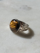 Load image into Gallery viewer, Tigers Eye Sterling Silver Ring Size 8
