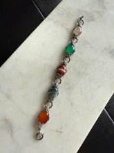 Load image into Gallery viewer, Scottish Agate Sterling Silver Bracelet 7.25”

