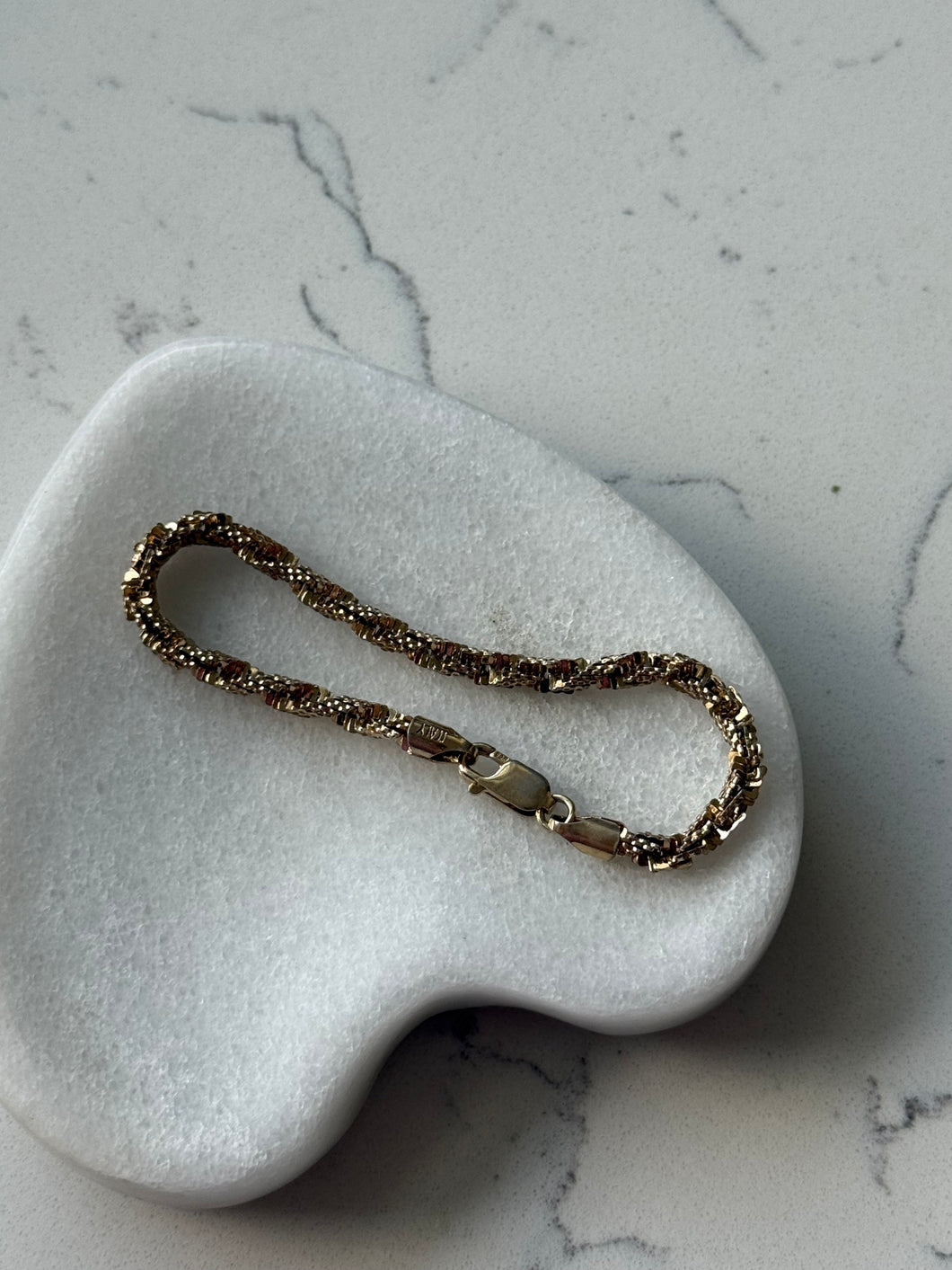 Italian Gold Vermeil Bracelet 7.5”