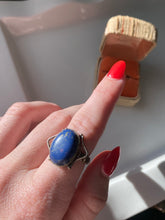 Load image into Gallery viewer, Lapis Vintage Sterling Silver Ring
