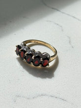 Load image into Gallery viewer, Garnet Gold Vermeil Ring Size 7
