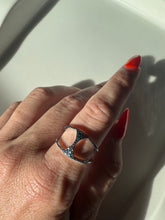 Load image into Gallery viewer, Blue Diamond Sterling Silver Ring Size 8.5
