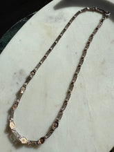 Load image into Gallery viewer, Vintage Lapis Greek Key Sterling Silver Necklace 17”
